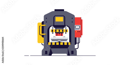 Fotografía Heavy duty industrial hydraulic press machine for metal stamping and manufacturi
