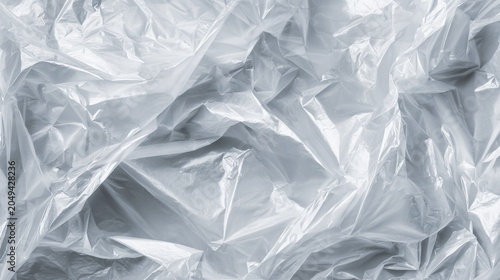 Transparent textured plastic packaging with overlay effect; polyethylene packaging material used for vinyl record or CD cases; shrunk plastic bag sleeves; packaging model illustration.