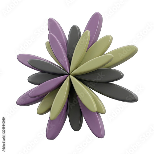 Abstract Geometric Flower Shape