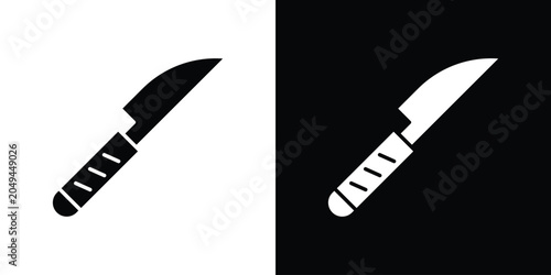 Foto Scalpel icon clipart in black and white, best for apps and web