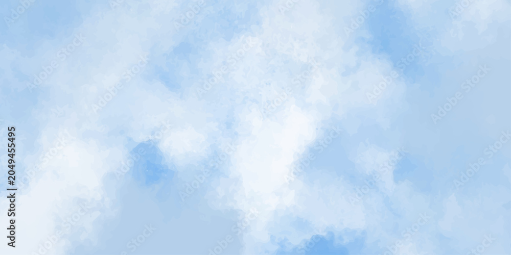 Obraz premium Soft Blue Cloud Texture Background for Abstract Sky and Watercolor Atmosphere Design. 