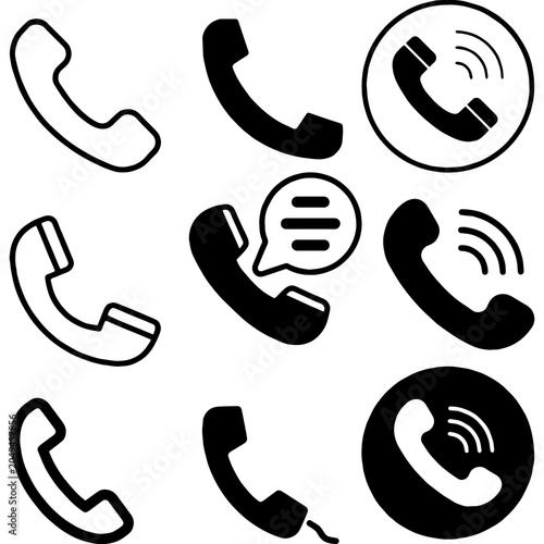 phone icons set