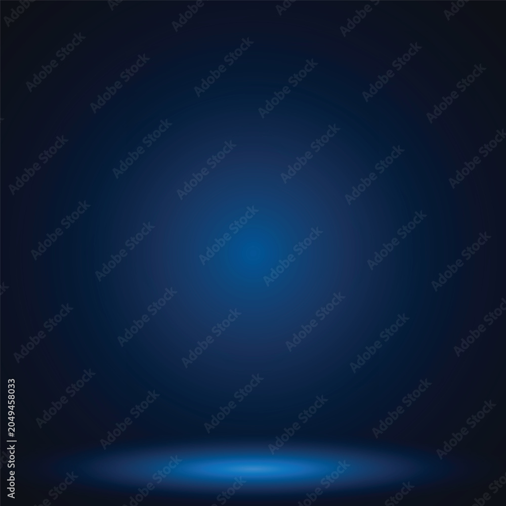 Obraz premium smooth gradient dark blue light studio room with copy space for you design background