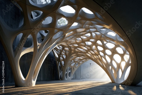 innovative architectural structure with organic design