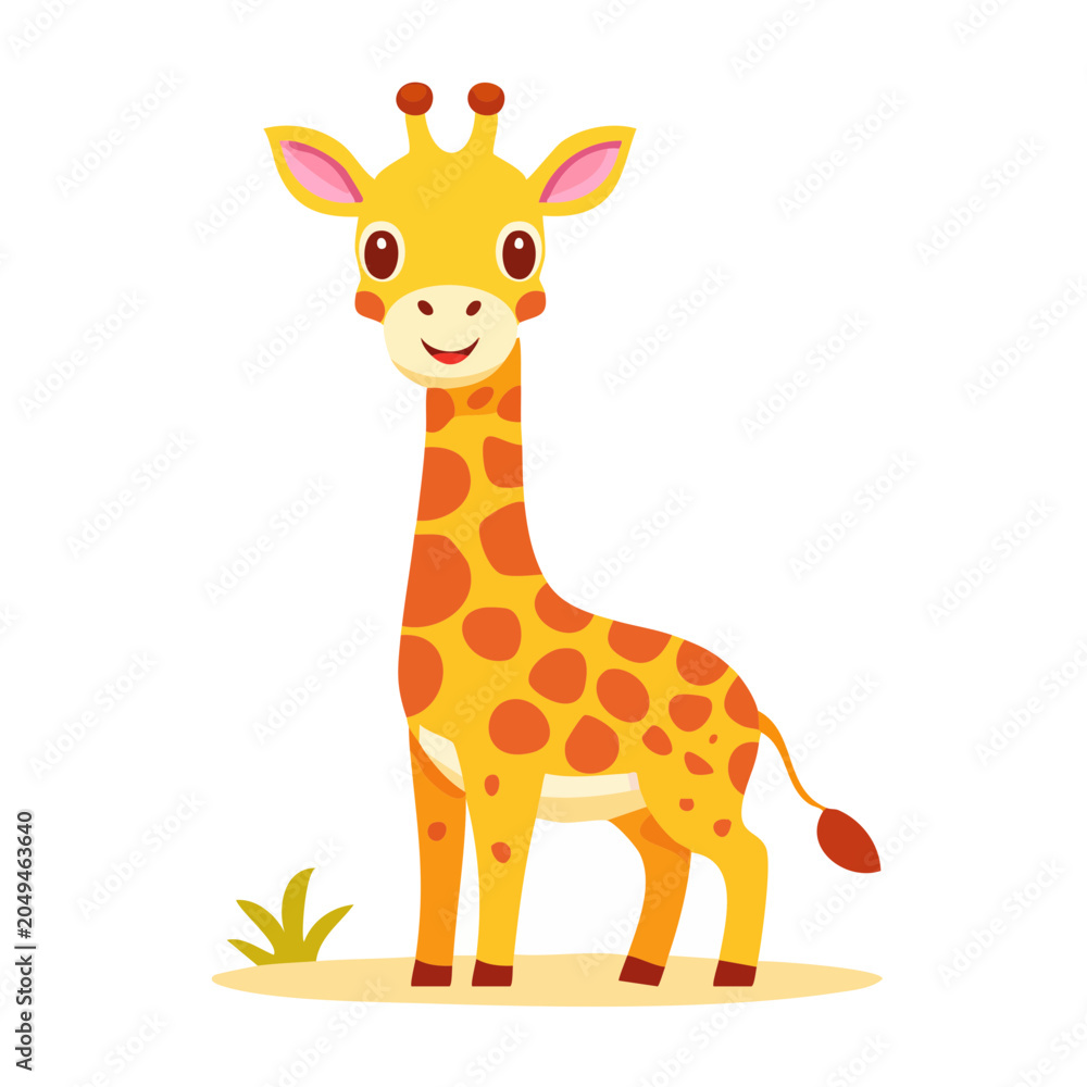 Obraz premium Cute cartoon giraffe illustration