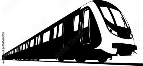 Modern train, monorail, subway, transportation vector icon