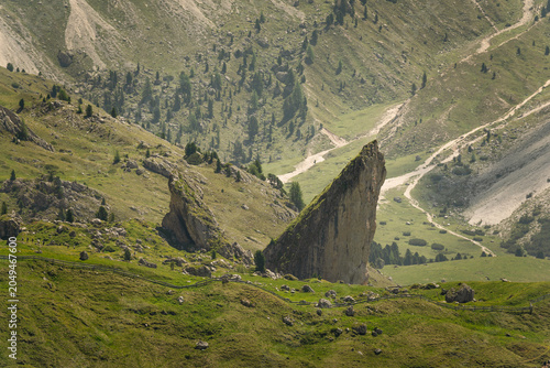 Close up Seceda Ridge in the Dolomites South Tyrol Italy