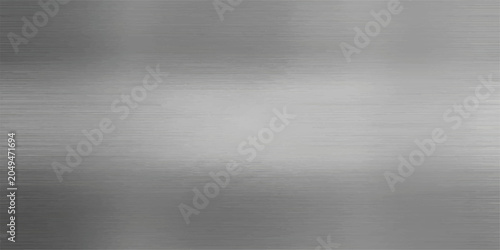 Fotografija Dark gunmetal brushed chrome metallic background with diffuse center spotlight i