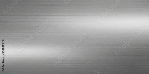 Quadro su tela Dark brushed silver chrome metallic background with dynamic diagonal sweep from