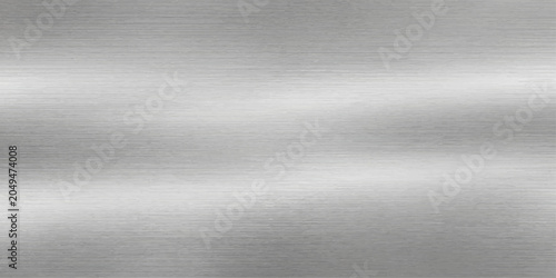 Fotografie Brushed silver chrome metallic background with dual upper horizontal highlight b