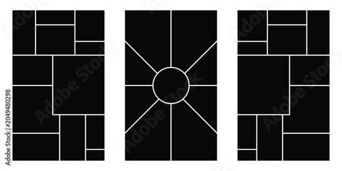 Tableau sur toile Image collage layout template