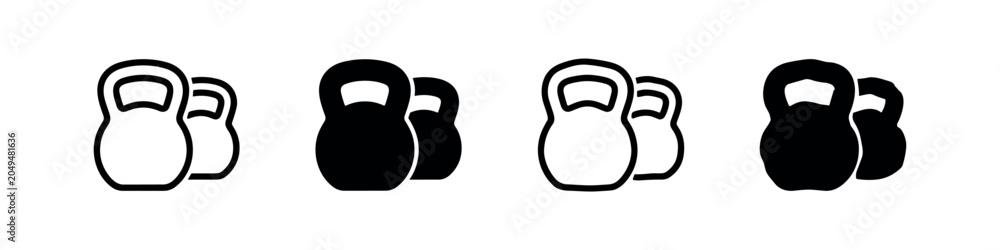 Fototapeta premium Group of Russian Nesting Dolls (Matryoshka) Icon Set
