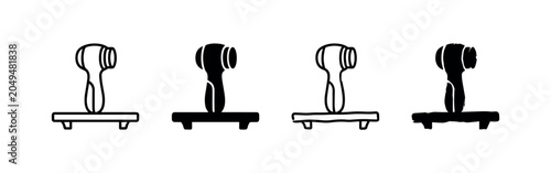Foto Facial Cleanser Tool Icons: Line, Solid, Sketch, Brush Styles