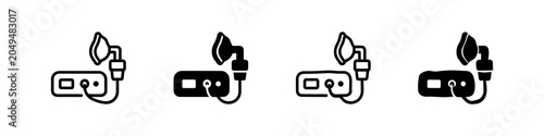 фотографія Four icons of a portable nebulizer