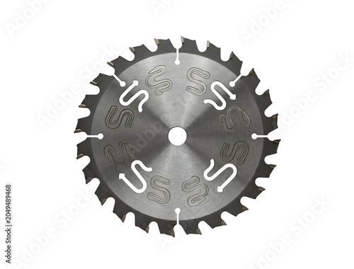Industrial circular saw blade with sharp carbide teeth, professional steel wood cutting disc, heavy duty rotary saw blade for carpentry and construction isolated on Transparent Background