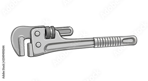 Fotografia Adjustable Wrench Tool for Tightening Bolts.