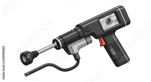 Foto Black handheld power drill tool.