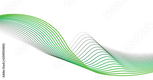 Abstract green wave pattern made of dots with abstract background minimalist geometric structure