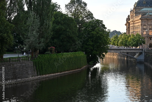 Photos Canal on the Vltava River with National Museum in the Background in Prague
