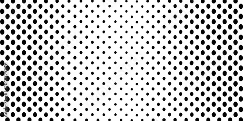 Foto Black Polka Dot Pattern On White Background Seamless Repeat