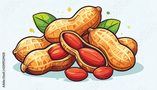 A pile of peanuts with shells.