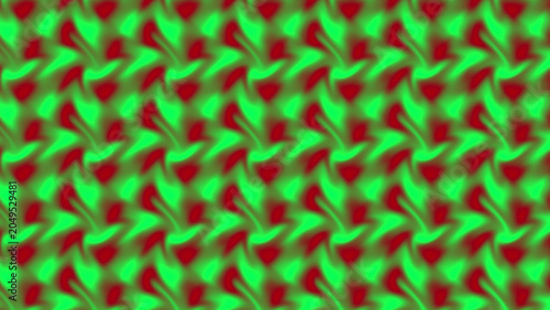 Abstract fluid marble pattern with vibrant green and red swirls