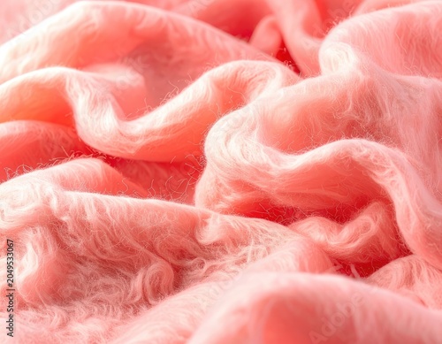Soft, fuzzy pink material with gentle folds and highlights.