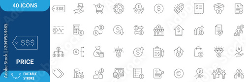 Canvastavla Price icon set