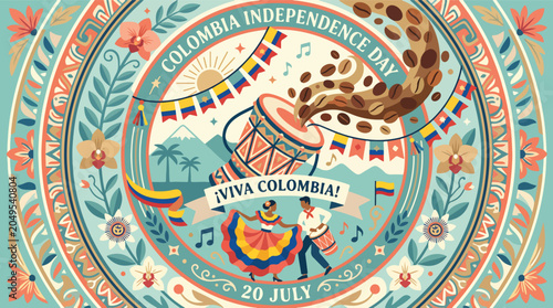 Foto Colombian Independence Day Cultural Symbol.