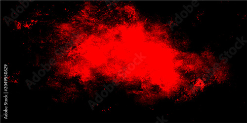 Schilderij op canvas Abstract explosion bright vivid red hue, depicting volatile chaotic energy dynamic motion