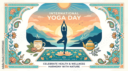 Foto International Yoga Day Harmony Nature.