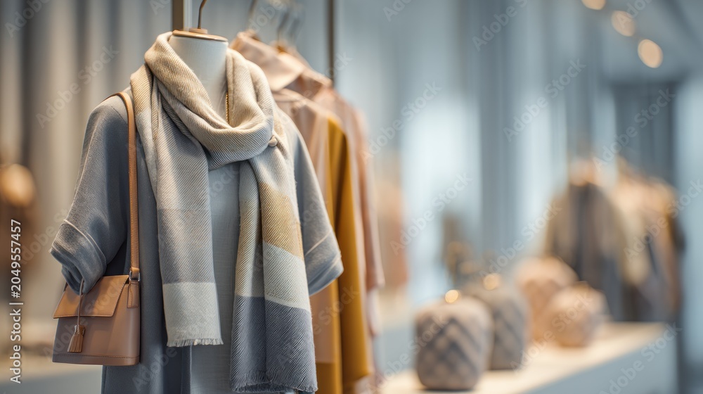 Fototapeta premium Fashion apparel display in a storefront