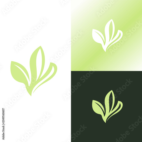 leaf logo vector illustration design