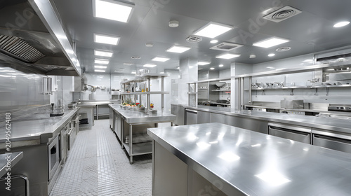 Empty Commercial Kitchen Preparation Area