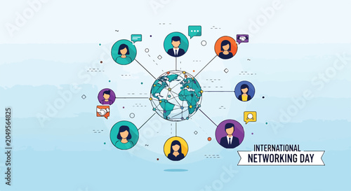 Illustration of global connections on International Networking Day