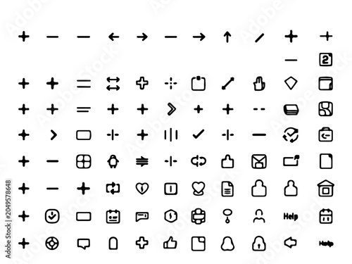 set of icons