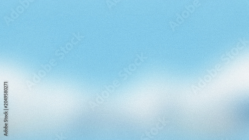 Fotografie Abstract soft blue background with blurred white clouds and light texture
