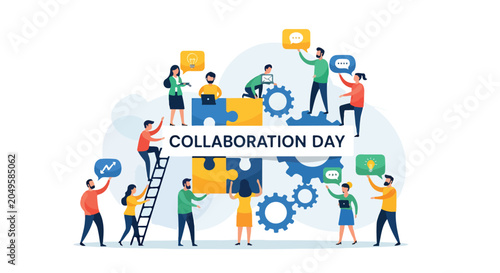 Illustration of teamwork concept