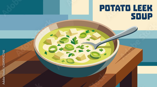 Valokuva potato leek soup cuisine food recipe culinary homemade traditional delicious mea
