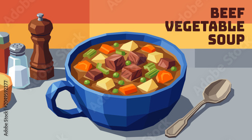 фотографія beef vegetable soup cuisine food recipe culinary homemade traditional delicious
