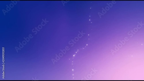 The sequence of images captures a visual representation of a celestial or atmospheric phenomenon against a twilight or dawn sky