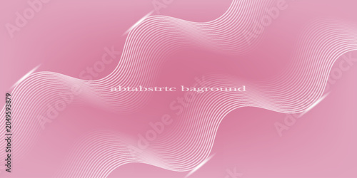 Schilderij op canvas An abstract pink background with horizontal and curved lines that create a graphic pattern, with slight highlights at focal points to create a soft and gentle atmosphere