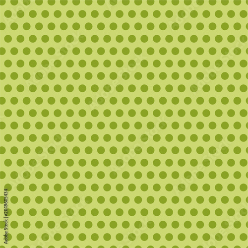 Abstract geometric retro  pattern . seamless polka dot on green background . Vector pattern