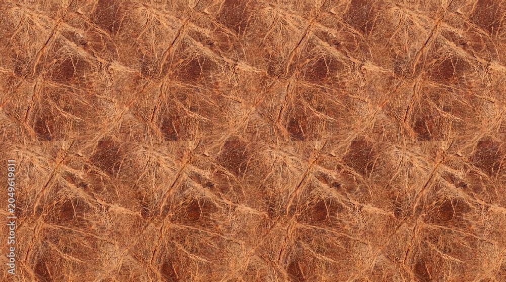 Fototapeta premium Close-up Texture of Brown Leather Surface with Detailed Natural Patterns