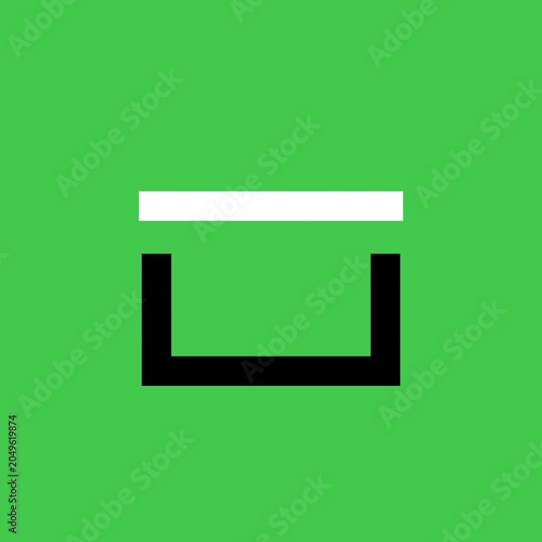 Download icon animation on green screen background 