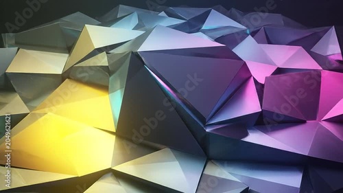 Abstract geometric shapes with vibrant colors and a modern, artistic design