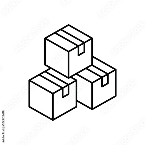 Package icon clean and modern vector illustration