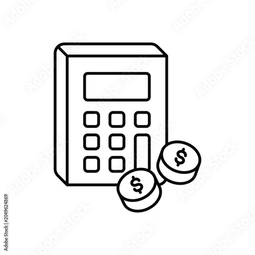 Calculator icon clean and modern vector illustration