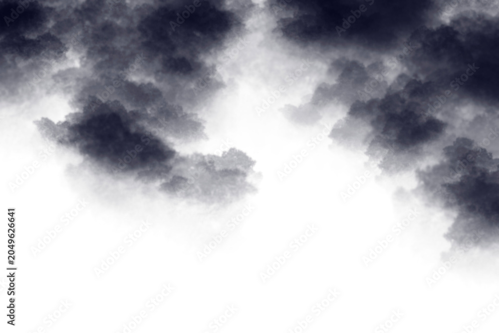 Fototapeta premium Dark Navy Blue Storm Cloud Overlay PNG Transparent Background
