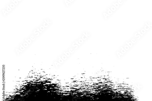Foto Dark distressed grunge texture spreading across a transparent background, creati